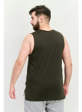 SQUATWOLF Men Sportswear Fit Sleeveless Training Vest, Khaki  - Image 4