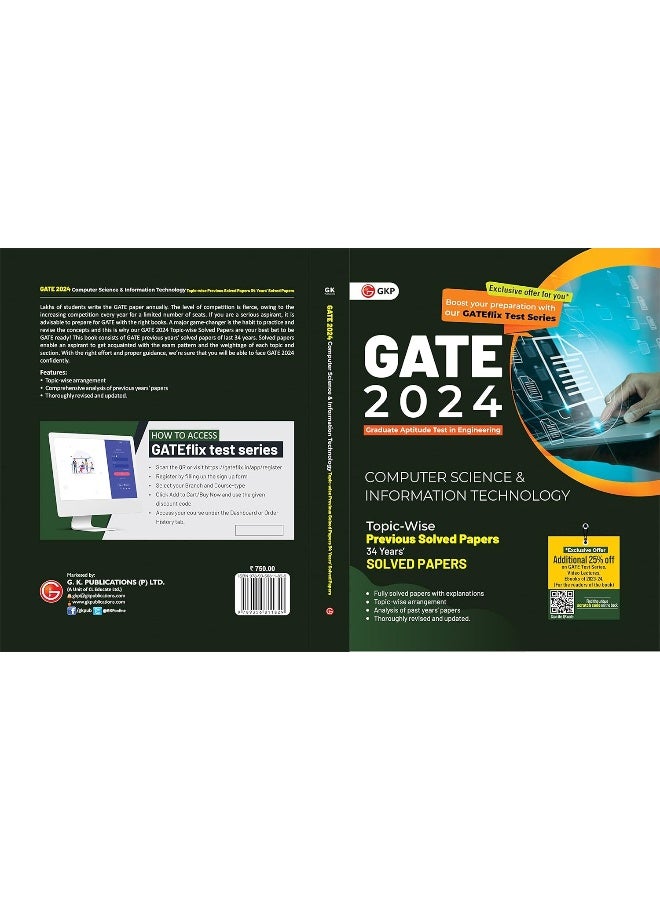 GATE 2024 : Computer Science and Information Technology - 34 Years' Topic wise Previous Solved Papers by GKP  - Image 3