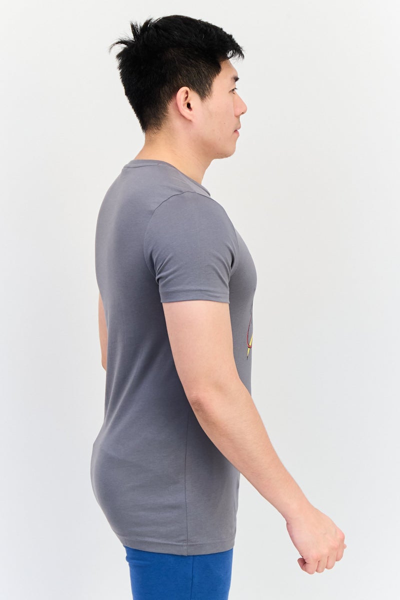 PUMA Men Sportswear Fit Graphic Print Outdoor T-Shirt, Grey - Image 3