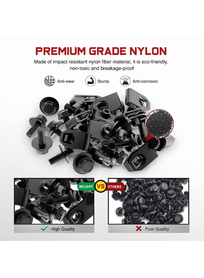 Nilight 35PCS Engine Under Cover Splash Shield Guard Body Bolts Bumper Fender Liner Push Retainer Fastener Rivet Clips Extruded U-Nuts - Image 4