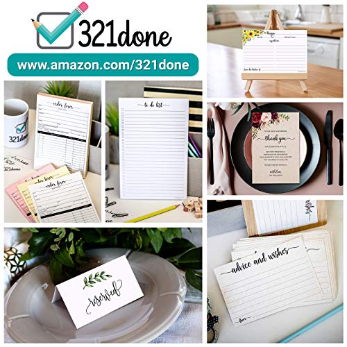 321Done Thank You Notecards Small (Set of 50) Business Card Size 3.5" x 2" - For Gifts, Parties, Weddings, and Any Occasion- Made in USA - White - Image 5