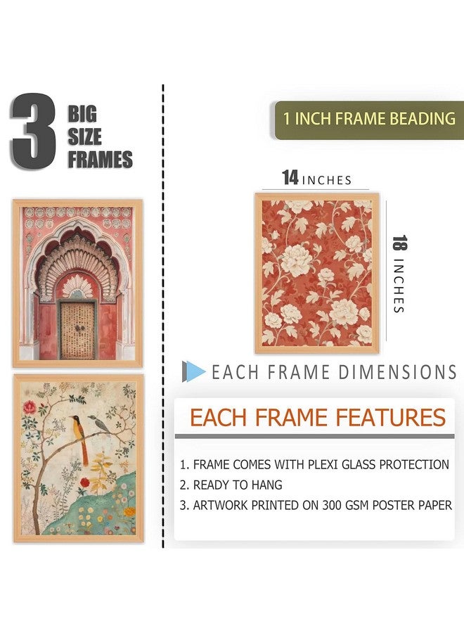 Gamya Big Aesthetic Framed Posters Wall Decor Paintings For Living Room, Bedroom/Big Paintings For Wall Decoration (A3 Frames, 14x18 Inches) Set of 3 (Art 2) - Image 2