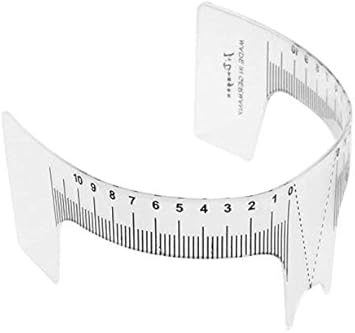 UPSTORE 2Pcs Eyebrow Ruler Positioning Eyebrow Grooming Stencil Shaper Ruler Tattoo Measure Tools Adhesive Eyebrow Sticker Microblading Ruler Guide For Eyebrow Stencil Positioning Tattoo Makeup - Image 3