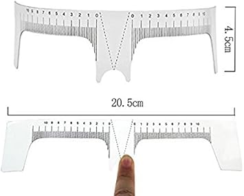 UPSTORE 2Pcs Eyebrow Ruler Positioning Eyebrow Grooming Stencil Shaper Ruler Tattoo Measure Tools Adhesive Eyebrow Sticker Microblading Ruler Guide For Eyebrow Stencil Positioning Tattoo Makeup - Image 2