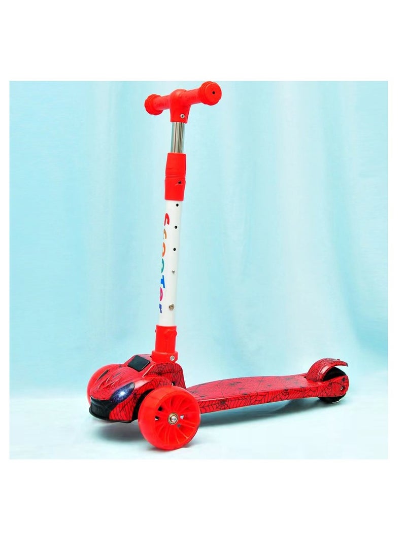 Kick Scooter for Kids, 3 Wheels Toddlers Scooter for 6 Years Old Boys Girls Learn to Steer - Kids Scooter with Adjustable Height, Extra-Wide Deck, Flashing Wheel Lights.  - Image 1