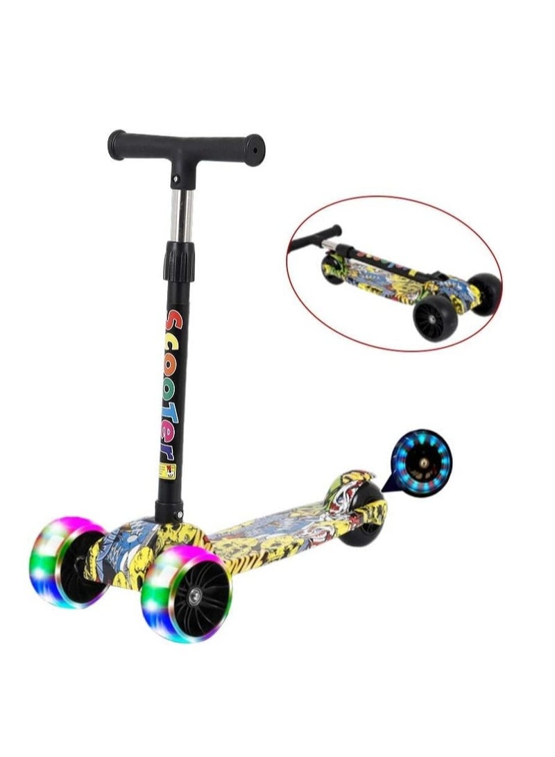 Kick Scooter for Kids, 3 Wheels Toddlers Scooter for 6 Years Old Boys Girls Learn to Steer - Kids Scooter with Adjustable Height, Extra-Wide Deck, Flashing Wheel Lights.  - Image 5