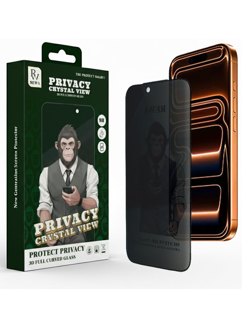 REWA Privacy Tempered Glass for iPhone 17 Pro Max , 6.9 - Anti-Spy Screen Protector, 9H Hardness, Scratch Resistant, Bubble-Free Installation - Image 1