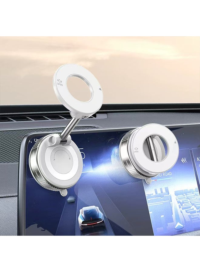 X-level Vacuum Magnetic Suction Cup Phone Mount 360° Rotation, for Magsafe HandsFree Adjustable Magnetic Car Phone Holder Magnetic Phone Holder Suitable Car Truck Accessories [89+LBS Suction & 2800gf Magnetic] for Car/Gym/Mirror/Smooth Surface  - Image 1