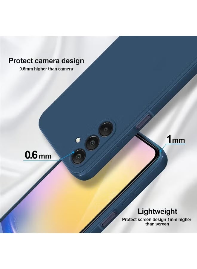 ZOOMEE Silicone Case Compatible with Samsung Galaxy A25 5G, Full Body Silky Soft Touch Phone Case with Camera Protection, Shockproof Cover with Microfiber Lining, Blue - Image 3