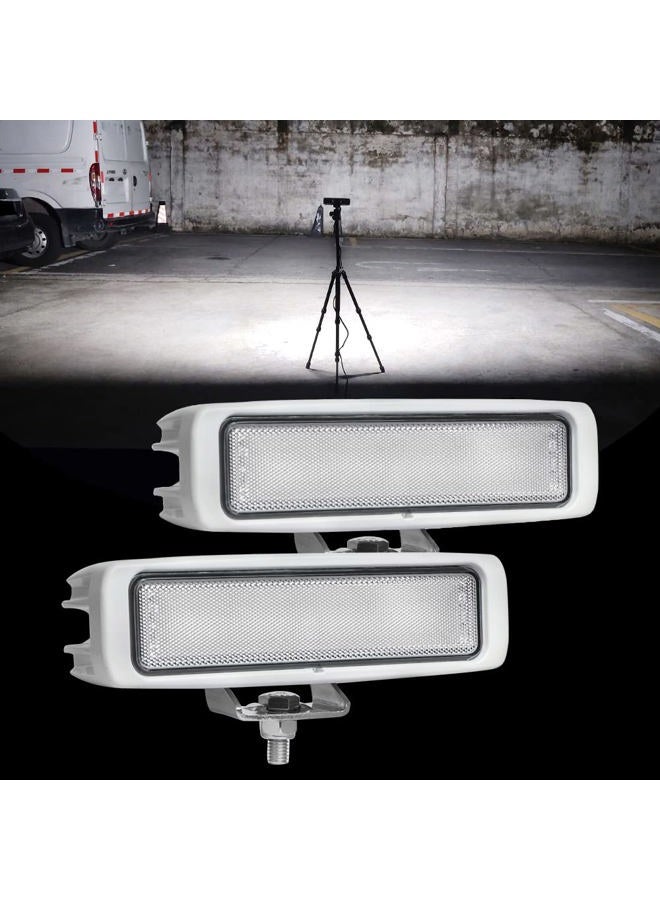 EXZEIT 96W Marine Boat Lights, 180° Beam Spreader Boat Lights For Night Fishing Docking Deck, 6.3Inch, 12/24V - Image 1