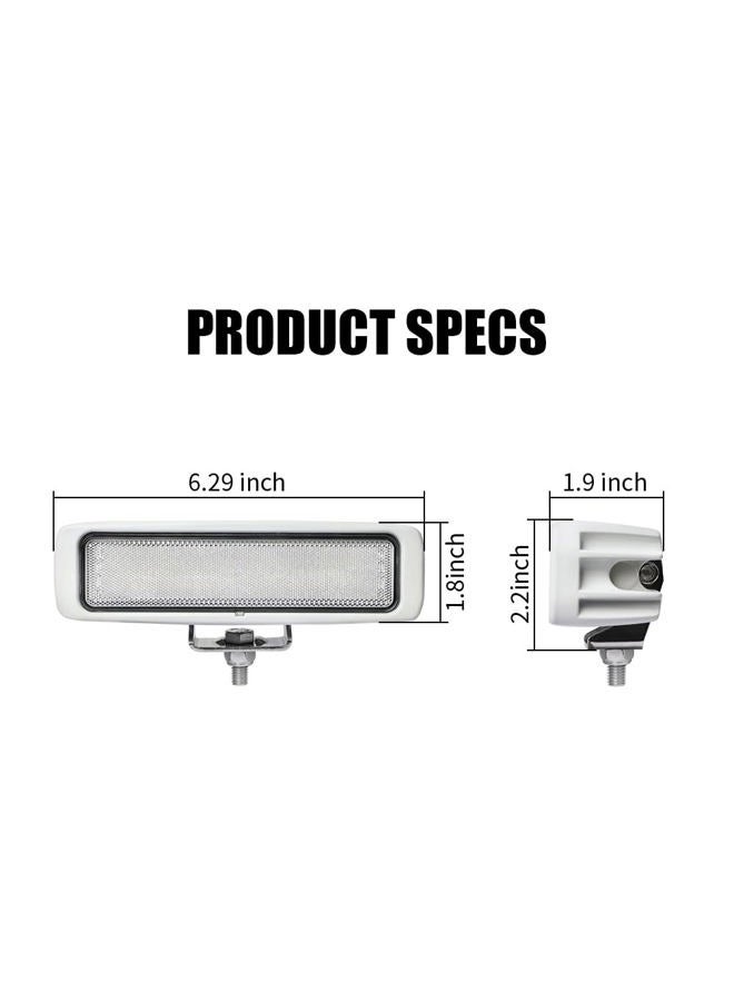 EXZEIT 96W Marine Boat Lights, 180° Beam Spreader Boat Lights For Night Fishing Docking Deck, 6.3Inch, 12/24V - Image 3