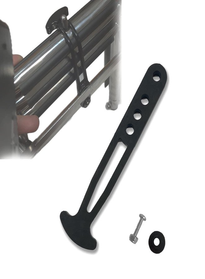 asdmm Telescoping Ladder Strap for Boat Yacht, Rubber Strap Secure Retaining Latch Band Belt with Adjustable Mounting Holes for Marine Sport Jet Swim Boarding(L) - Image 1