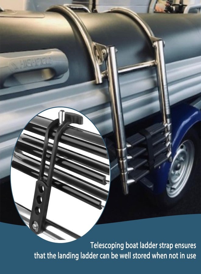 asdmm Telescoping Ladder Strap for Boat Yacht, Rubber Strap Secure Retaining Latch Band Belt with Adjustable Mounting Holes for Marine Sport Jet Swim Boarding(L) - Image 4