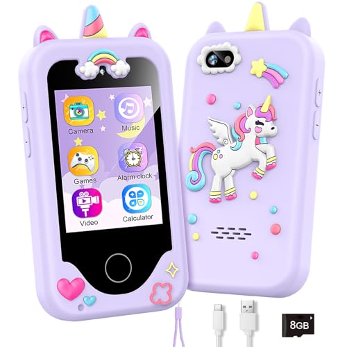 WEOLULI Kids Smart Phone Gifts Toys for Girls Boys Age 38Toddler Learning Toys with Educational Games 3 4 5 7 8 9 6 8 9 Year Old Girl Birthday Gift IdeasPurple - Image 1