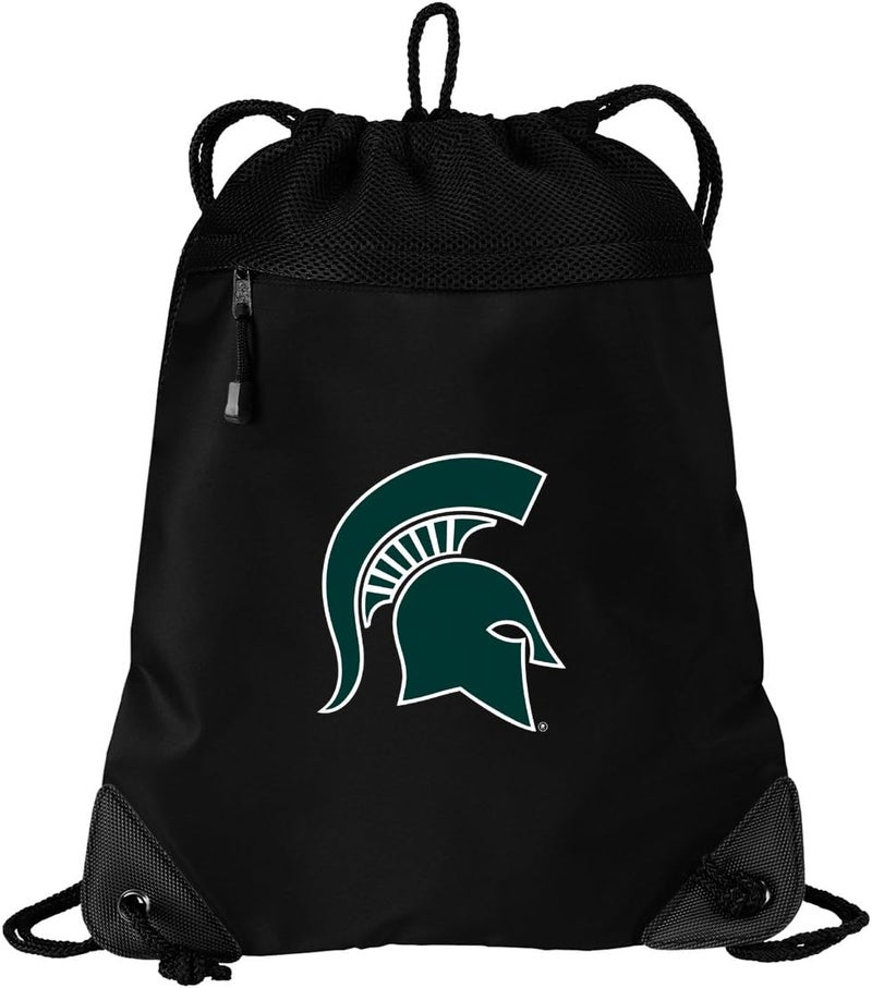 Broad Bay Michigan State Drawstring Bag Michigan State University Cinch Pack Backpack MESH & MICROFIBER - Image 1