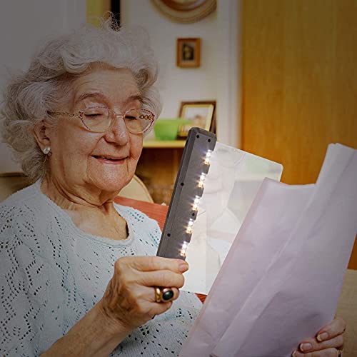 LUXSWAY Rechargeable 3X Full Page Magnifier for Reading,Magnifying Glass with 12 Super Bright LEDs,Adjustable Brightness Illuminated Magnifier Suitable for Reading - Image 5