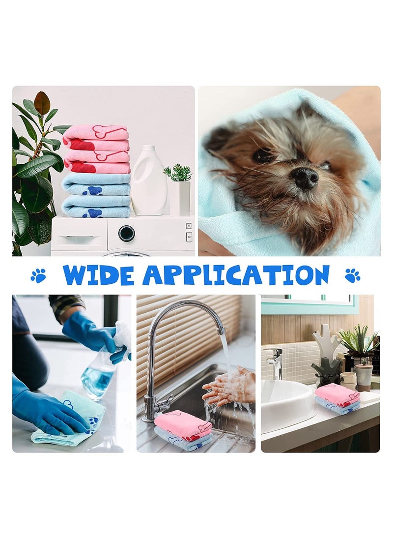 Y&D 4 Pieces Dog Towels for Drying Dogs Puppy Towel Bulk Microfiber Absorbent Pet Bathing Supplies Quick Paw Medium Cats Pets Shower 23.6 x 39.4 Inch  - Image 2