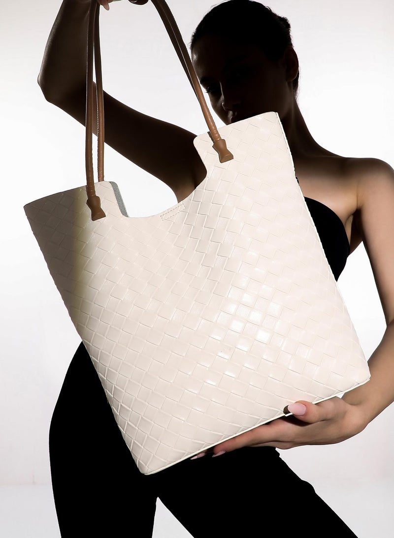 Haute Sauce Solid Zip Lock Regular Vegan Leather Hand Bag For Women  - Image 2