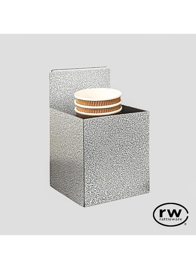 Rattleware - Rattleware Extended Basic Holder- Premium & Elegant Stainless Steel - Dishwasher Safe - Ideal for Home, Cafe, Restaurant, Hotel, Office, or Commercial Establishment (4″ x 4″ x 7.5″) - Image 1