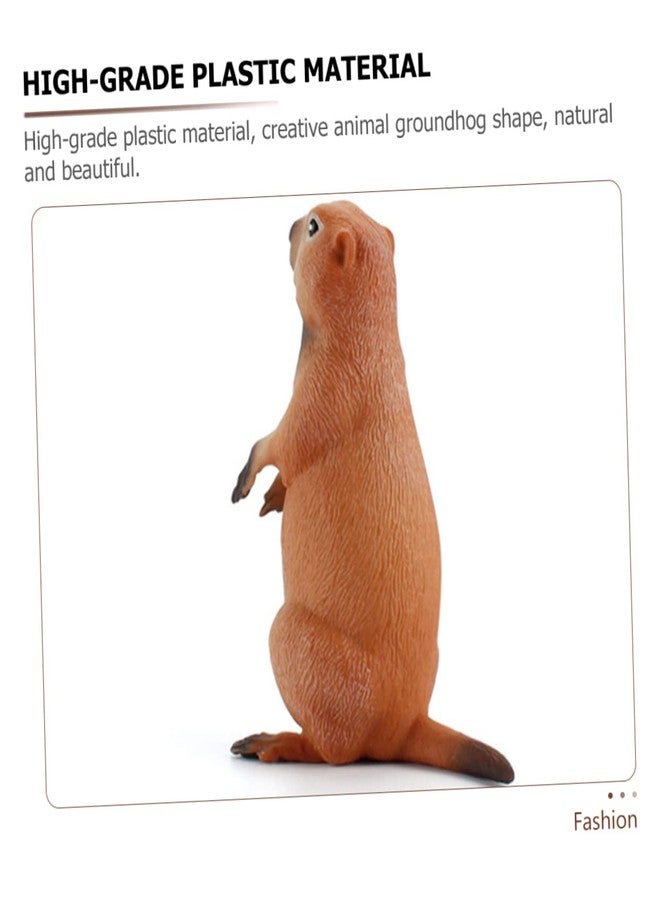 FOYTOKI 2Pcs Groundhog Sculpture Set 4.33In Realistic Animal Models for Garden Yard Home Decor Indoor Outdoor Figurines - Image 4