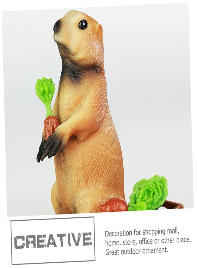 FOYTOKI 2Pcs Groundhog Sculpture Set 4.33In Realistic Animal Models for Garden Yard Home Decor Indoor Outdoor Figurines - Image 5