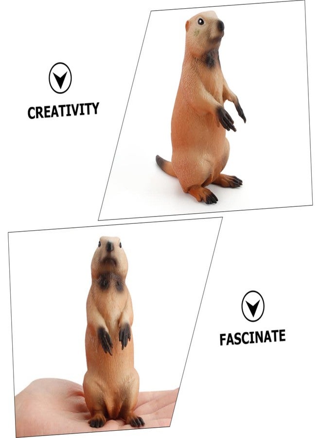 FOYTOKI 2Pcs Groundhog Sculpture Set 4.33In Realistic Animal Models for Garden Yard Home Decor Indoor Outdoor Figurines - Image 2