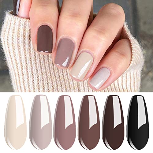 Vishine Gel Nail Polish Starter Kit, 36W LED Nail Dryer Lamp Base Top Coat 6 Classic Colors Nail File Manicure Tools Matte Top Coat for Nail Art #02 - Image 5