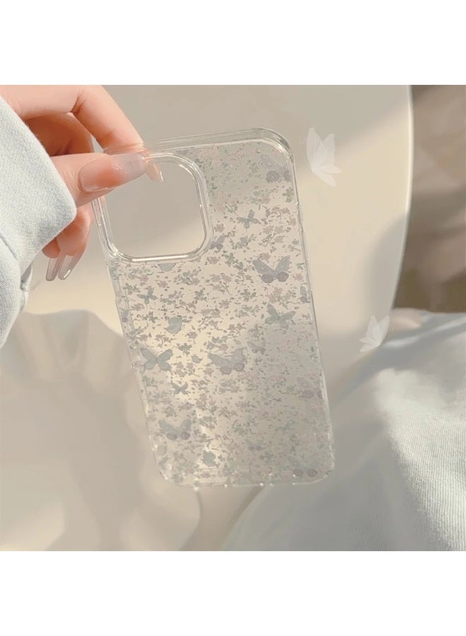 NIBEMINENT Butterfly Floral Pattern Protective TPU Case Cover For iPhone 15 - Image 1