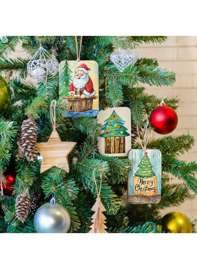 Bright Creations 36 Pack Unfinished Wood Rectangles for Crafts, 2.5 x 3.5 Wooden Cutouts with Rounded Corners for Business Cards, DIY Projects, Gift Tags - Image 2