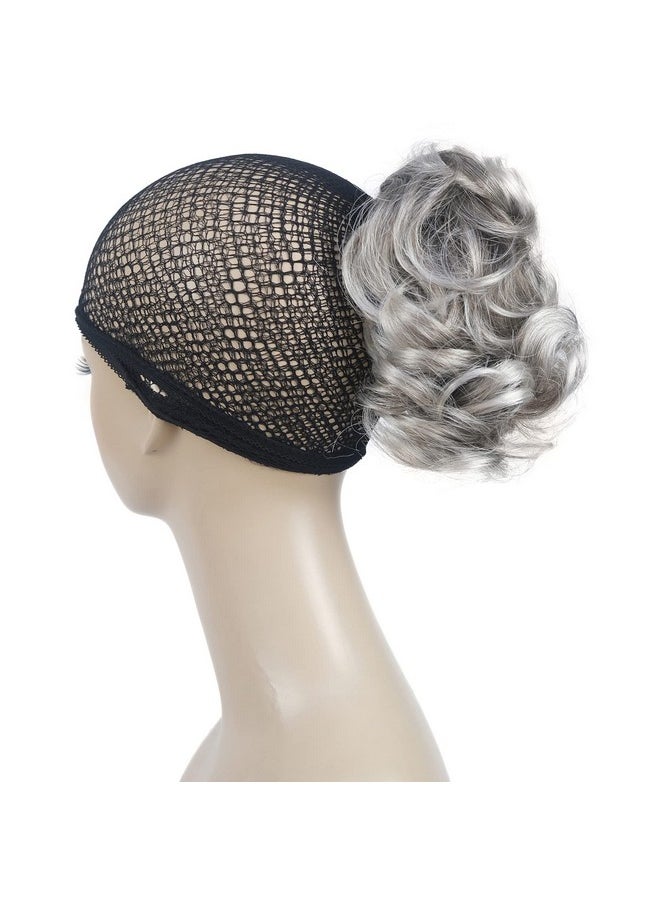 Aimole - Short Curly Grey Ponytail Lady Synthetic Claw Clip On Extensions(48T) - Image 1
