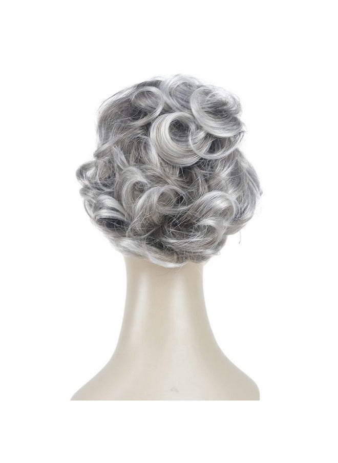 Aimole - Short Curly Grey Ponytail Lady Synthetic Claw Clip On Extensions(48T) - Image 1