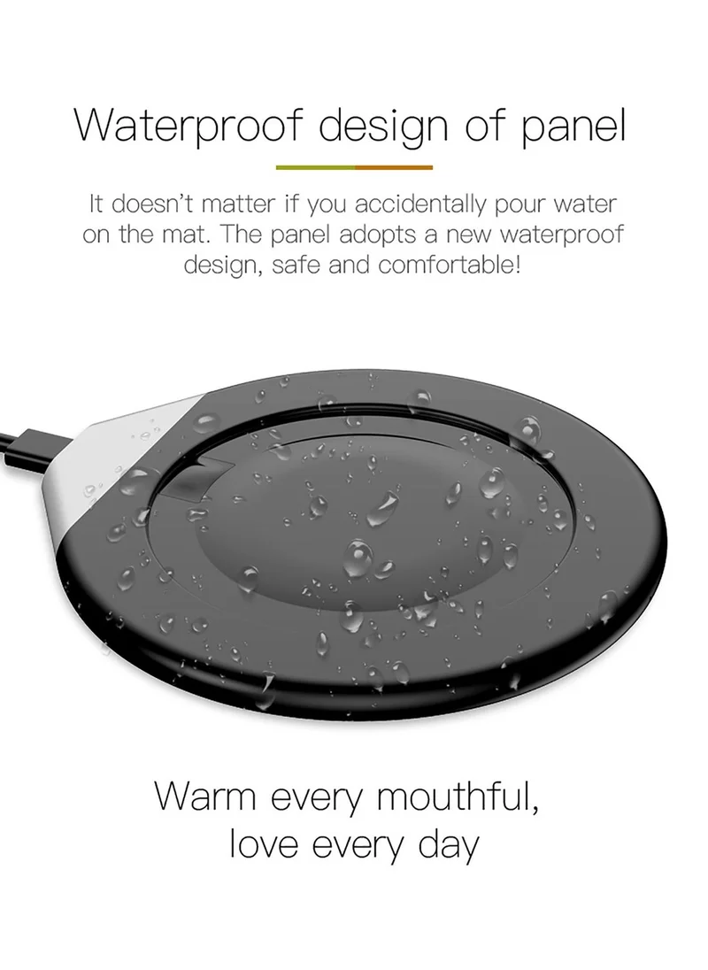 Hans Larsen CRIVITS - Smart Mug Warmer with Wireless Charger - Black