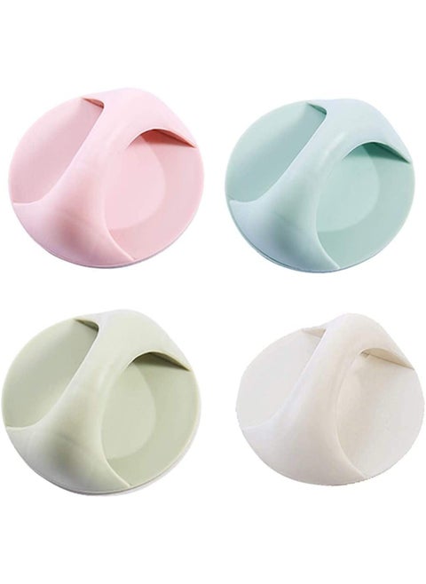 PREZONE 4 Count Round SelfStick Instant Cabinet Drawer Handle Helper Kitchen Cabinet Door Window Cupboards Handle Sticker Convenient Opening Stickon Handles Self Adhesive Handle Random Color