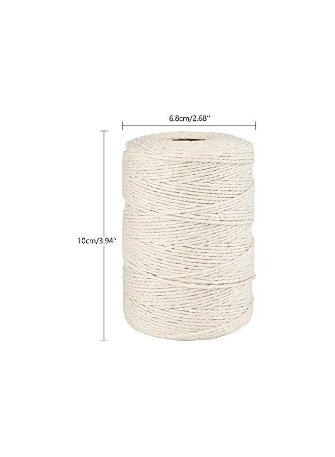 The Bros Butchers Twine 656 Feet, 2mm Beige Twine String, Food Safe Natural Cotton String Kitchen Cooking Twine String Bakers Twine for Meat Trussing, Sausage, Turkey, Food Prep - Image 4