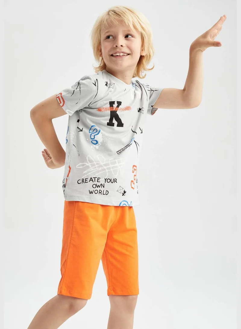 DeFacto Regular Fit Short Sleeve Number Print T-Shirt