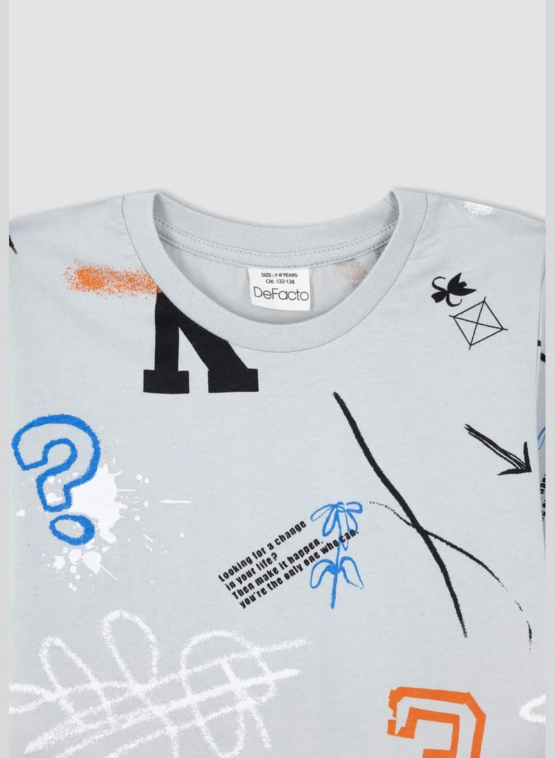 DeFacto Regular Fit Short Sleeve Number Print T-Shirt