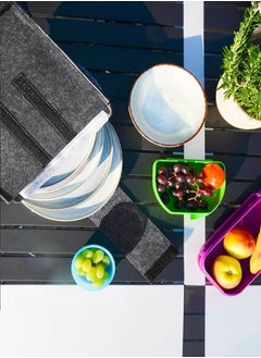 Momozone Felt Plate Storage Container for Caravan Camping Cutlery Ctorage Bag for 8 Plates Camping Cutlery Storage Felt Bag RV Cabinet Storage Kitchen Accessories Reduce Noise Protect Plates  - Image 4