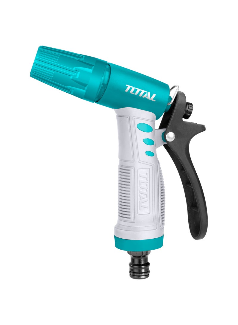 TOTAL 3-Way Adjustable Garden Hose Nozzle - Plastic Spray Gun with TPR Insulated Soft Grip, High-Pressure Water Trigger with Durable Nylon Lever - THWS010301 - Image 1