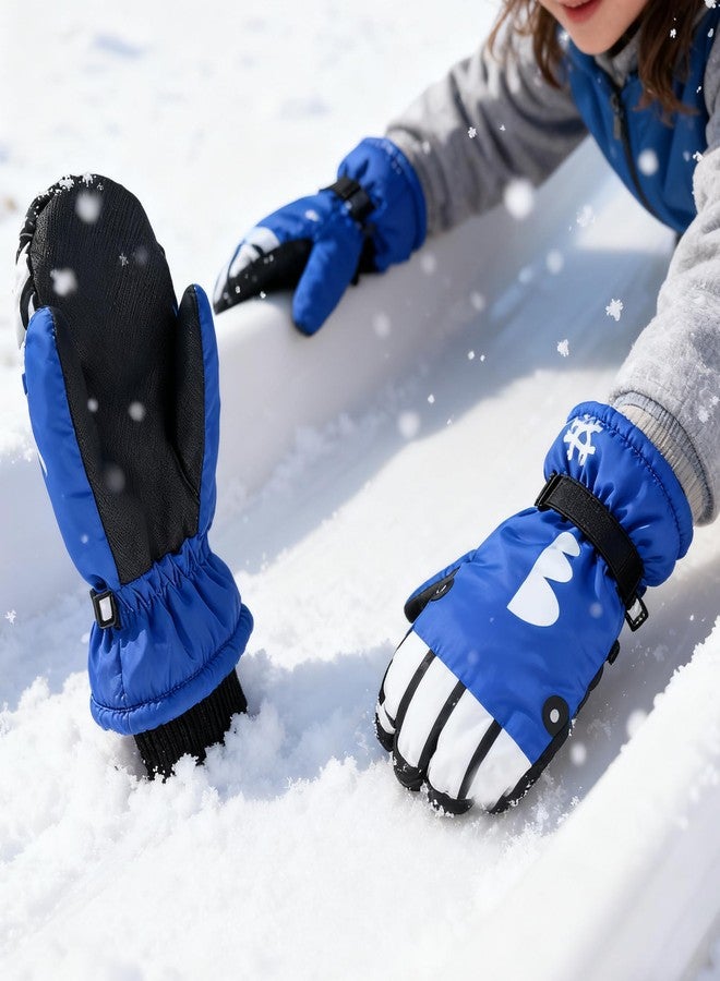 IZUS Winter-Warm-Mittens for Toddler-Girl-Boy Cute Snowboard-Ski-Gloves Water-Repellent Shark-Pattern-Gloves Kids 4-8T - Image 4