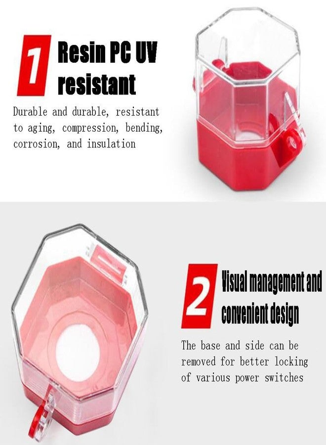 Hdtyyln 1Pc Emergency Stop Protection Cover, Small Push Button Cover, Transparent Button Switch Cover, Push Start Button Cover, Stop Switch Box Cover, Box Type - Image 3