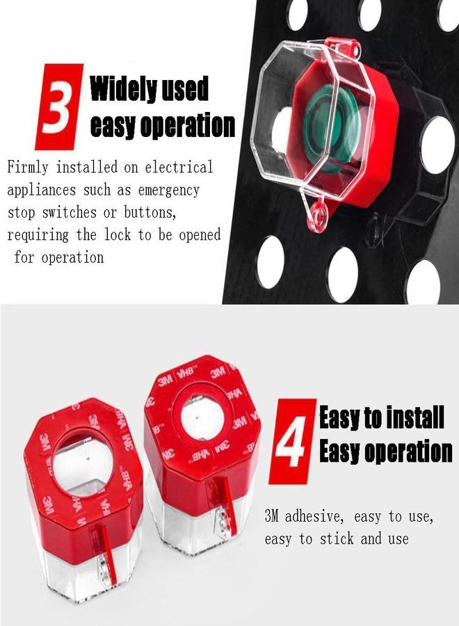 Hdtyyln 1Pc Emergency Stop Protection Cover, Small Push Button Cover, Transparent Button Switch Cover, Push Start Button Cover, Stop Switch Box Cover, Box Type - Image 4