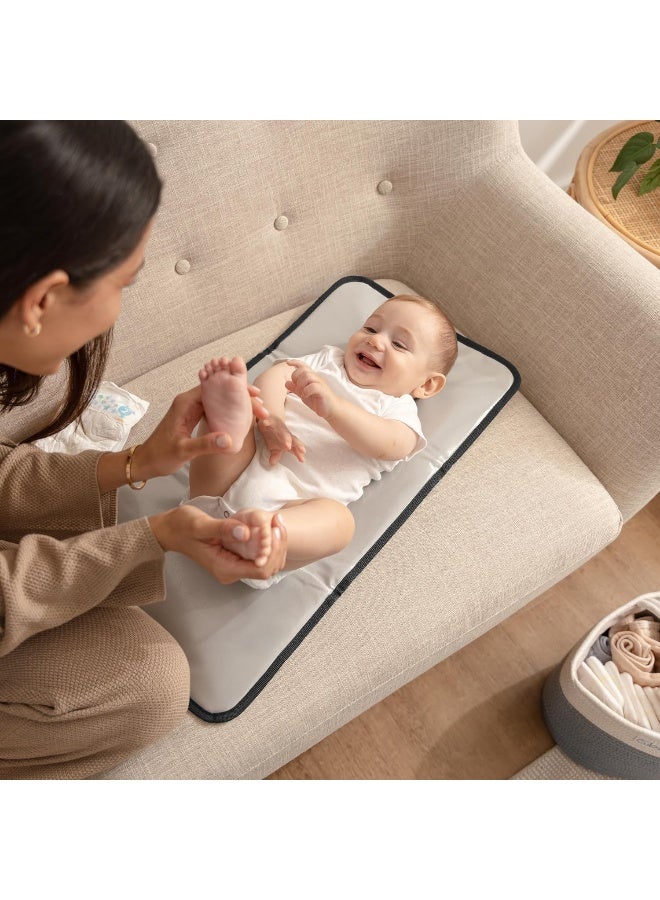 Comfy Cubs Baby Portable Changing Pad, Diaper Bag, Travel Mat Station, Grey Compact - Image 2