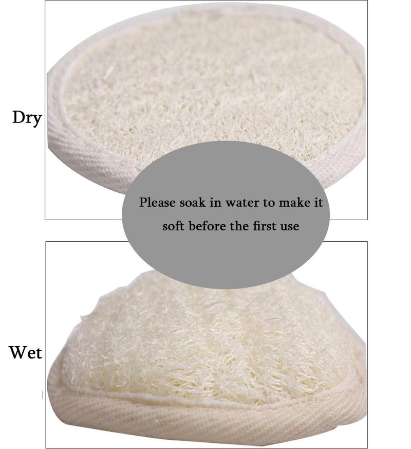 Tegelrying Loofah Sponge Exfoliating Facial Cleaning Pads,10 Packs Natural Loofa Face Scrubber Large Cleanser for Men Women Bath Spa Cleansing,3.15 Inches Dia - Image 3