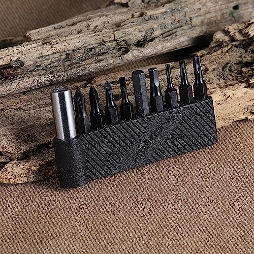 ROXON 9 pcs bit group set with magnet extended holder to adapt bits for ROXON KS2, H1, S802S, M2, M3 ; Different sizes of screwdriver T8 T6 T10 PH0 PH2 - Image 2