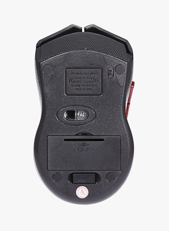 HXSJ Wireless Optical Gaming Mouse Red/Grey - Image 2