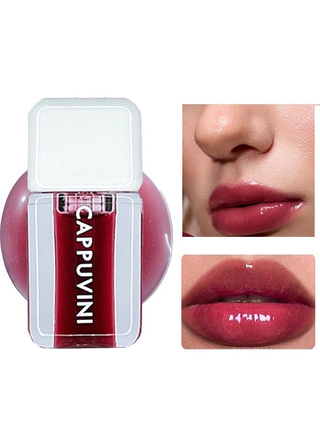 كابونڤيني زيت الشفاه الممتلئ بالفواكه بيرليسسنت - ملمع الشفاه الصغير للعناية بالشفاه - مرطب الشفاه الملون للعناية بالشفاه - زيت توهج شفاه طويل الأمد ومغذي - ملمس منعش غير لزج (# 04 فراولة) - Image 1