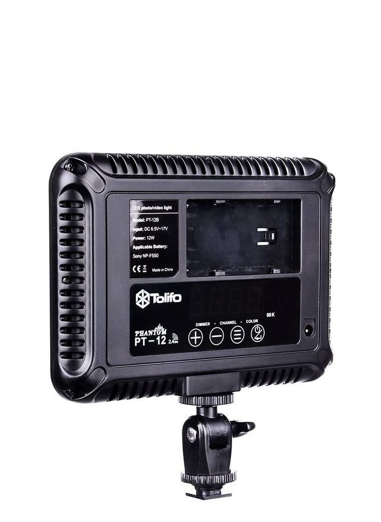 Tolifo - Tolifo PT-12B Ultra Thin LED Video Light 3200-5600K Color Temperature Fill-in Light Panel Touch Screen Slim 12W Video Light On Camera LED Soft Lighting - Image 1