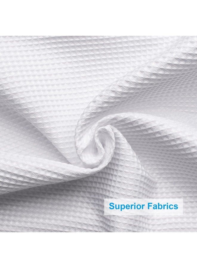 AmazerBath White Waffle Shower Curtain, 36x72 Inches, Fabric Stall Curtain With Waffle Weave, Hotel Quality Bathroom Shower Curtains - Image 5