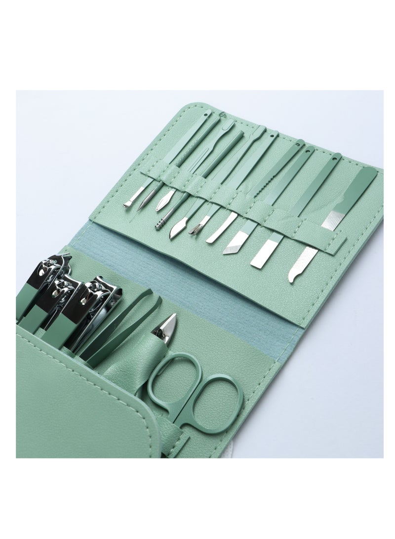 طقم مانيكير وباديكي16  قطعة ستانلس ستيل فضي للعناية بالقدم NC3G - Image 3