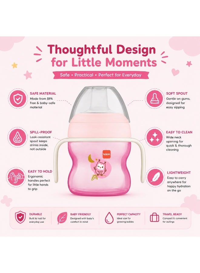 MAM Starter Night Cup with Handles and Glow-in-the-Dark Design, 150 ml, Boy - Image 2